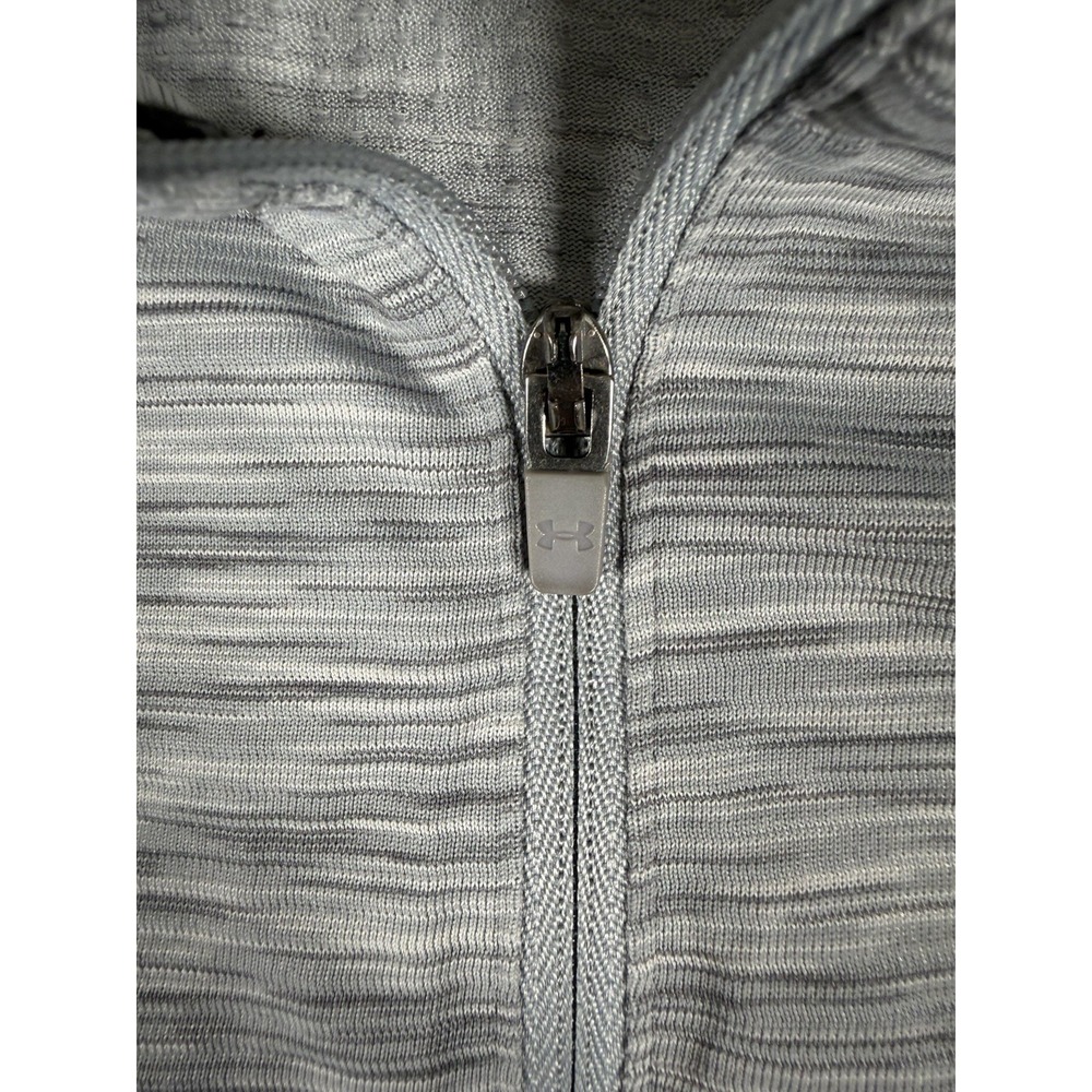 Under Armour Pullover Shirt Mens Lg Gray Long Sleeve Heat Gear Fitted 1/4 Zip - Picture 3 of 12